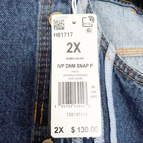 Adidas Ivy Park Wide Leg Denim Snap Up Baggy Pants Jeans Rodeo Collection Sz 2X - Picture 3 of 16